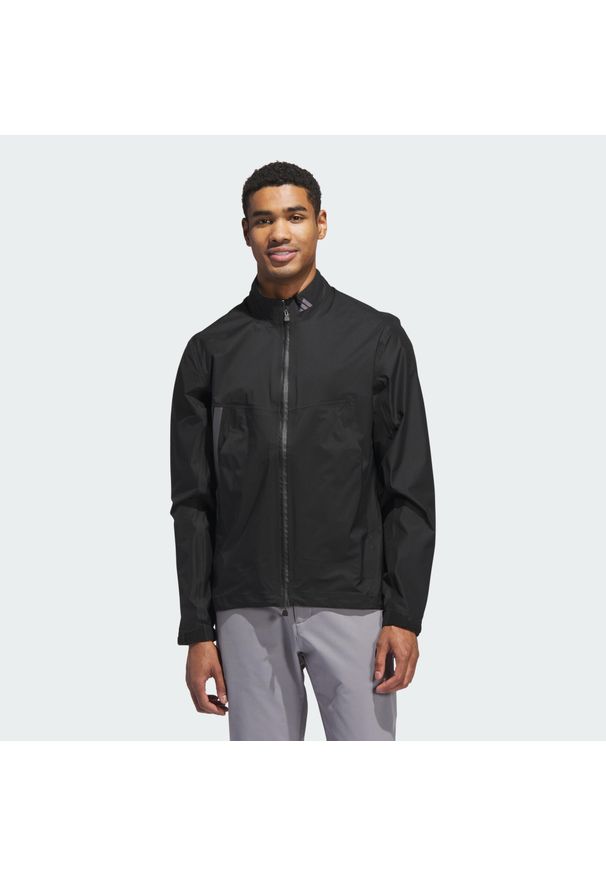 Adidas - Kurtka Ultimate365 Tour CLIMAPROOF+ Full-Zip. Typ kołnierza: golf. Kolor: czarny. Materiał: materiał. Technologia: ClimaProof (Adidas). Sport: golf