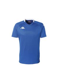 Jersey Kappa Bemi. Kolor: niebieski, wielokolorowy, biały. Materiał: jersey. Sport: piłka nożna