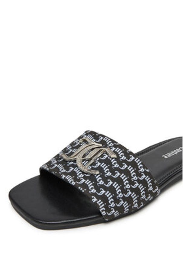 Juicy Couture Klapki HY24111-1 Czarny. Kolor: czarny. Materiał: materiał