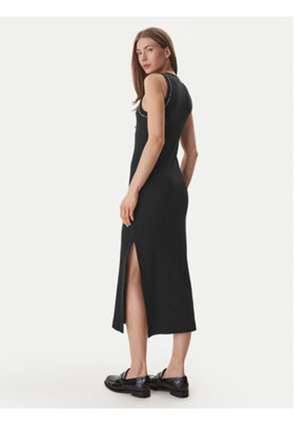 DKNY Sukienka codzienna DJ6D9189 Czarny Slim Fit. Okazja: na co dzień. Kolor: czarny. Materiał: bawełna. Typ sukienki: proste. Styl: casual