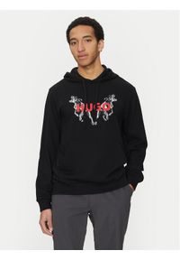 Hugo - HUGO Bluza Dueleyo 50530580 Czarny Regular Fit. Kolor: czarny. Materiał: bawełna #1