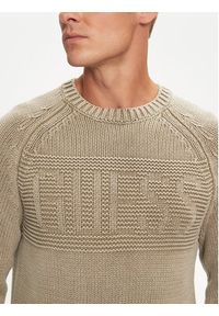 Guess Sweter M4BR10 Z3KC1 Brązowy Regular Fit. Kolor: brązowy. Materiał: bawełna, syntetyk #4