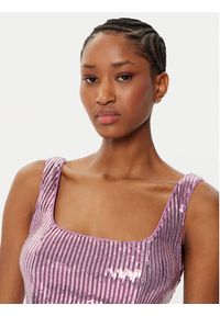 Fracomina Top FQ24WT2001W66701 Fioletowy Slim Fit. Kolor: fioletowy. Materiał: syntetyk