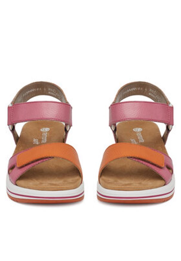 Remonte Sandały D1J57-31 Różowy. Kolor: różowy. Materiał: skóra