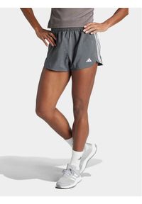 Adidas - adidas Szorty sportowe Pacer Training 3-Stripes IS2173 Szary Regular Fit. Kolor: szary. Materiał: syntetyk #1