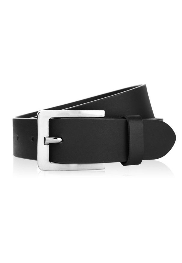 Pasek skórzany 120 CM PAOLO PERUZZI 02Z01120 czarny. Kolor: czarny. Materiał: skóra. Styl: vintage, casual, klasyczny