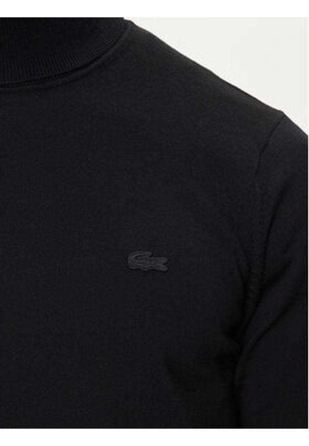 Lacoste Golf AH1959 Czarny Regular Fit. Typ kołnierza: golf. Kolor: czarny. Materiał: wełna