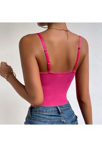 Intica - Body koronkowe dopasowane na specjalne okazje Niculeta. Kolor: różowy. Materiał: koronka. Wzór: koronka #6