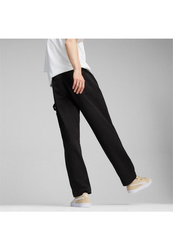 Spodnie Puma Downtown Double Knee Pants Wv, Mężczyźni. Kolor: czarny. Materiał: materiał, bawełna. Sport: fitness