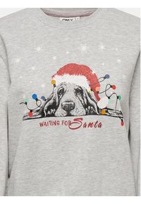 only - ONLY Bluza Yda Xmas 15270956 Szary Regular Fit. Kolor: szary. Materiał: bawełna #4