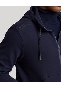 Ralph Lauren - RALPH LAUREN - Granatowa bluza z kapturem z polaru. Typ kołnierza: kaptur. Kolor: niebieski. Materiał: polar. Długość rękawa: długi rękaw. Długość: długie. Wzór: aplikacja, napisy #2