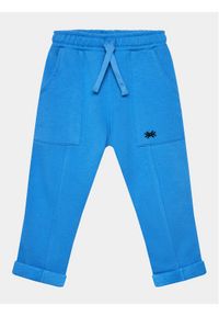 United Colors of Benetton - Spodnie dresowe United Colors Of Benetton. Kolor: niebieski. Materiał: dresówka