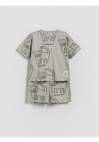 Reserved - Bawełniany komplet - jasnozielony. Kolor: zielony. Materiał: bawełna