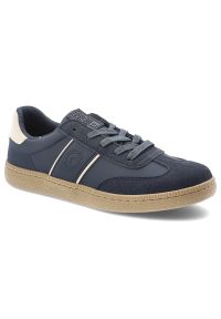 Big-Star - Granatowe Sneakersy Big Star Modne Obuwie Męskie. Okazja: na co dzień. Zapięcie: sznurówki. Kolor: niebieski. Materiał: guma, materiał. Szerokość cholewki: normalna. Sport: turystyka piesza