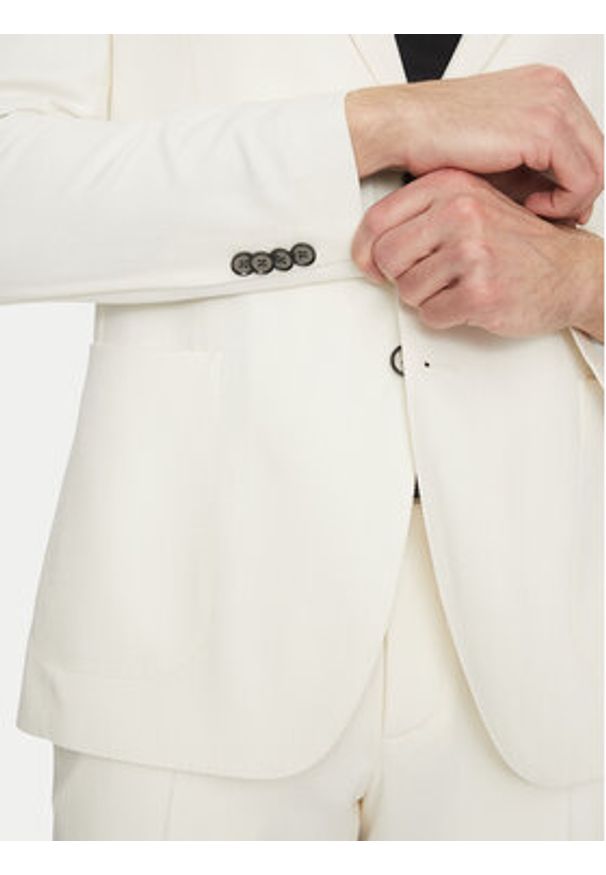 Michael Kors Marynarka MK0SB01067 Écru Regular Fit. Materiał: syntetyk