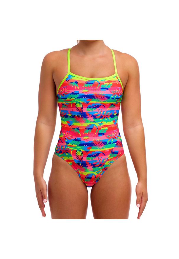 Strój do pływania FUNKITA Free Foliage - Single Strap. Kolor: wielokolorowy