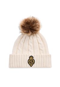 Lauren Ralph Lauren - LAUREN RALPH LAUREN Czapka 454P04455001 Écru. Materiał: materiał, poliester