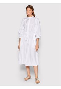 Polo Ralph Lauren Sukienka koszulowa 211864032001 Biały Regular Fit. Typ kołnierza: polo. Kolor: biały. Materiał: bawełna. Typ sukienki: koszulowe