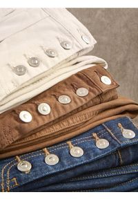 Reserved - Jeansy barrel z zakładkami - dark grey jeans