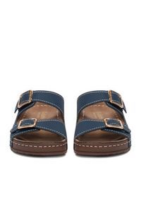 Go Soft Klapki CEO-W21202 Granatowy. Kolor: niebieski. Materiał: skóra #4