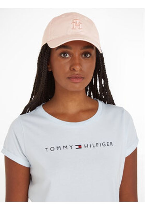 TOMMY HILFIGER - Tommy Hilfiger Czapka z daszkiem Beach Summer Soft Cap AW0AW16170 Różowy. Kolor: różowy. Materiał: materiał
