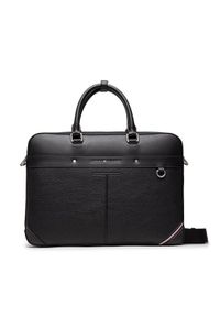 TOMMY HILFIGER - Tommy Hilfiger Torba na laptopa Th Central Slim Computer Bag AM0AM10562 Czarny. Kolor: czarny. Materiał: skóra #1