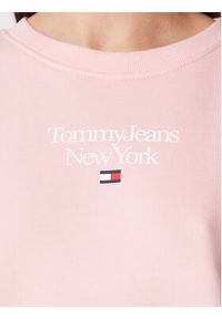Tommy Jeans Bluza Essential DW0DW14851 Różowy Regular Fit. Kolor: różowy. Materiał: syntetyk, bawełna