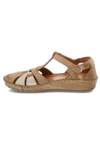 Brązowe Sandały Armodo Stylowe Obuwie Damskie. Okazja: na spacer. Kolor: brązowy. Materiał: materiał. Wzór: aplikacja. Sezon: lato. Styl: elegancki #5