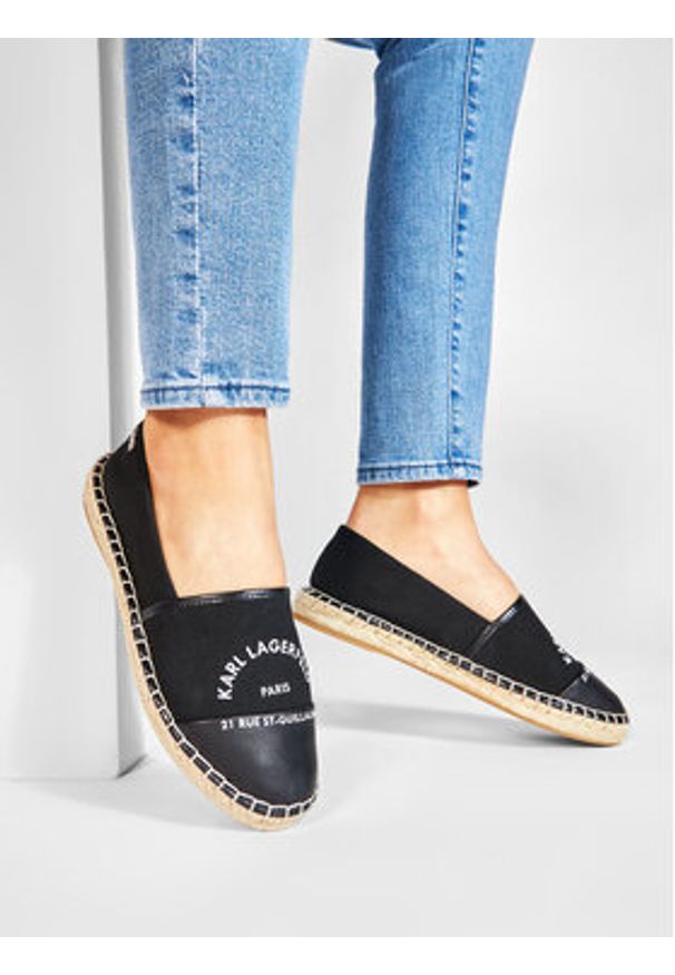 Karl Lagerfeld - KARL LAGERFELD Espadryle KL80108 Czarny. Kolor: czarny. Materiał: materiał