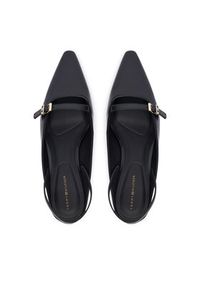 TOMMY HILFIGER - Tommy Hilfiger Czółenka Th Buckle Kitten Slingback Pump FW0FW09384 Czarny. Kolor: czarny. Materiał: skóra #6
