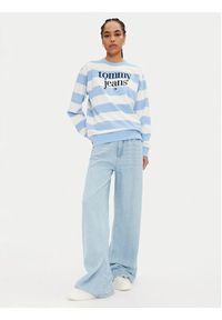 Tommy Jeans Bluza Ess Logo DW0DW19041 Niebieski Relaxed Fit. Kolor: niebieski. Materiał: bawełna #4