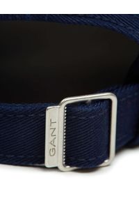 GANT - Granatowa czapka z logo. Kolor: niebieski. Materiał: jeans, bawełna. Sezon: lato. Styl: klasyczny #3