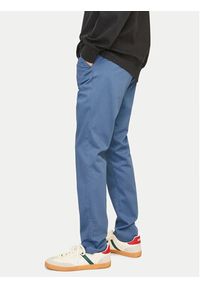 Jack & Jones - Jack&Jones Chinosy Marco 12150148 Niebieski Slim Fit. Kolor: niebieski. Materiał: bawełna