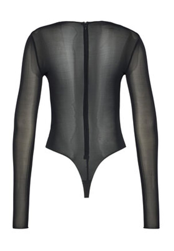 Elisabetta Franchi Body BO-016-57E2-V390 Czarny Slim Fit. Kolor: czarny. Materiał: wiskoza