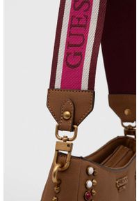 Guess torebka kolor brązowy. Kolor: brązowy. Wzór: aplikacja. Dodatki: z aplikacjami #2