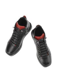 Czarne Botki Artiker Modne Obuwie Damskie. Okazja: na co dzień. Kolor: czarny. Materiał: skóra. Obcas: na obcasie. Styl: casual, elegancki. Wysokość obcasa: średni #7