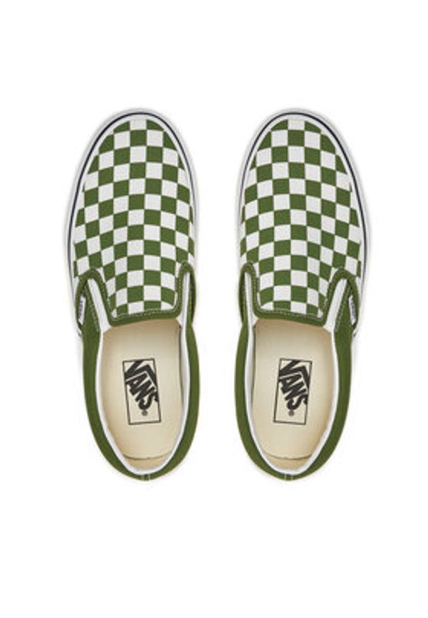 Vans Tenisówki Classic Slip-On VN000D03CIB1 Zielony. Zapięcie: bez zapięcia. Kolor: zielony. Materiał: materiał