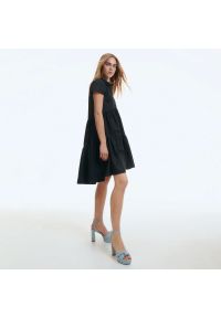 Reserved - Koszulowa sukienka - Czarny. Kolor: czarny. Typ sukienki: koszulowe #1