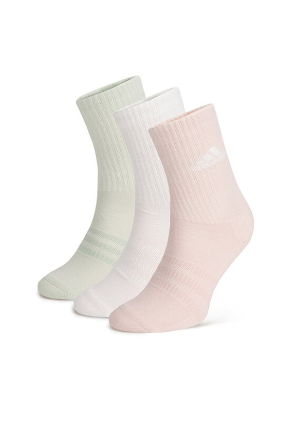 Adidas - adidas Zestaw 3 par wysokich skarpet unisex IZ0161 3-PACK Kolorowy. Materiał: bawełna. Wzór: kolorowy