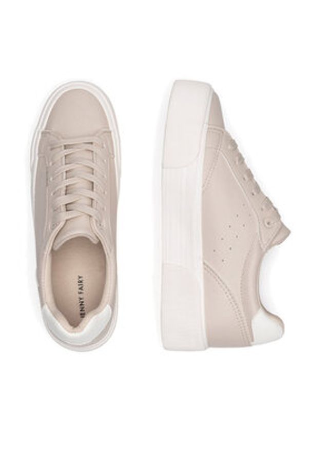 Jenny Fairy Sneakersy WFA3025-1 Beżowy. Kolor: beżowy. Materiał: skóra