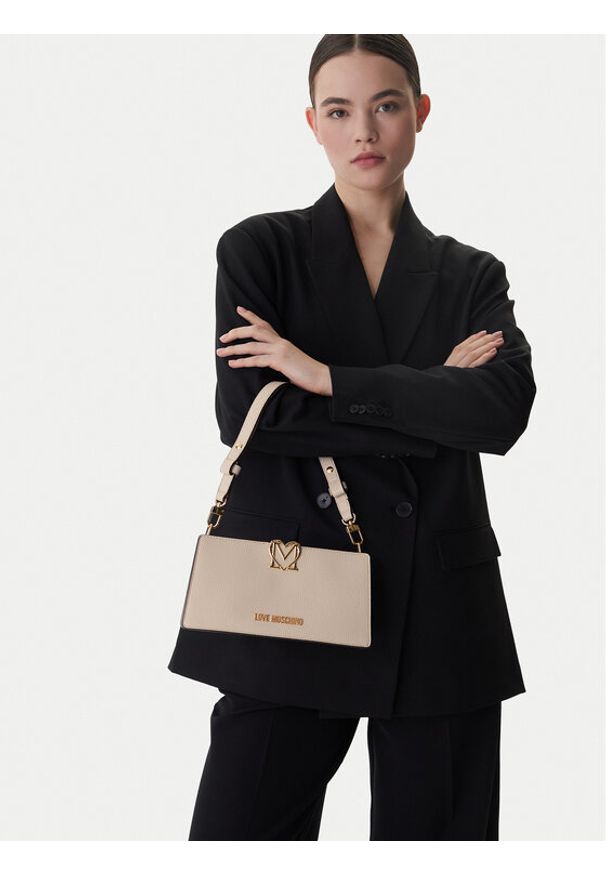 Love Moschino - LOVE MOSCHINO Torebka JC4128PP1OLM0110 Écru. Materiał: skórzane