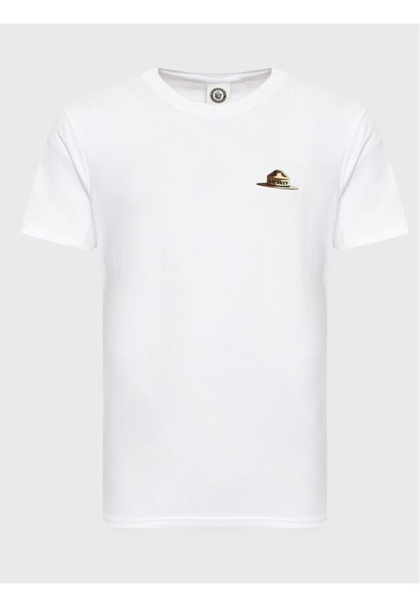 Element T-Shirt Stetson ELYZT00233 Biały Regular Fit. Kolor: biały. Materiał: bawełna
