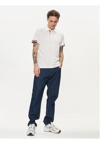 Geox Polo M4510L T2649 F1492 Biały Regular Fit. Typ kołnierza: polo. Kolor: biały. Materiał: bawełna #3
