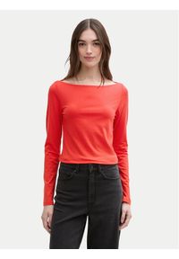 Tom Tailor Denim Bluzka 1045412 Czerwony Slim Fit. Kolor: czerwony. Materiał: bawełna #1