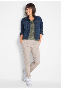 bonprix - Shirt z przędzy mieszankowej, krótki rękaw. Kolor: zielony. Długość rękawa: krótki rękaw. Długość: krótkie. Wzór: nadruk #3