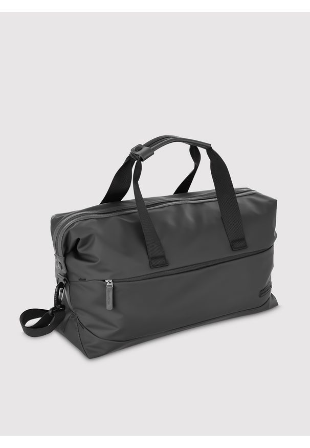 Pako Lorente - PAKO LORENTE - Szara weekendowa torba męska. Kolor: szary. Materiał: poliester