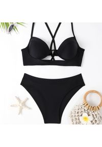 Intica - Strój kąpielowy z usztywnianą górą i regulowanymi ramiączkami Siemie. Kolor: czarny. Materiał: materiał