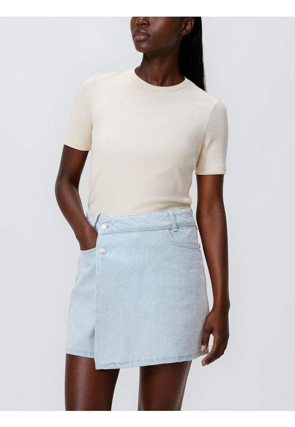 Reserved - Jeansowe spódnico-szorty - niebieski. Kolor: niebieski. Materiał: jeans