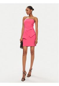 Rinascimento Sukienka koktajlowa CFC0119098003 Różowy Slim Fit. Kolor: różowy. Materiał: syntetyk. Styl: wizytowy #4
