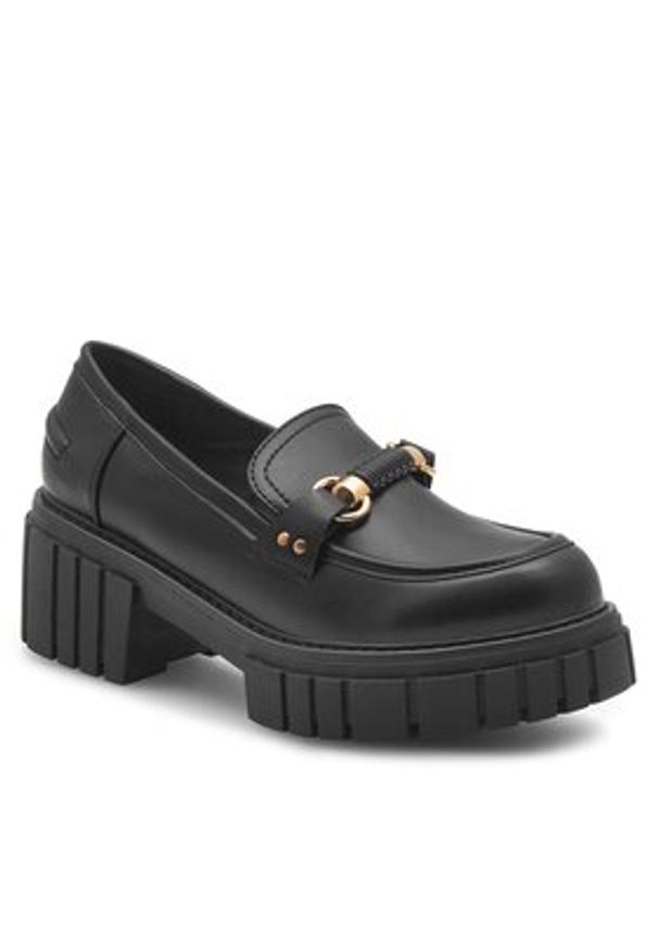 DeeZee Loafersy INGE WS5785-19 Czarny. Kolor: czarny. Materiał: skóra